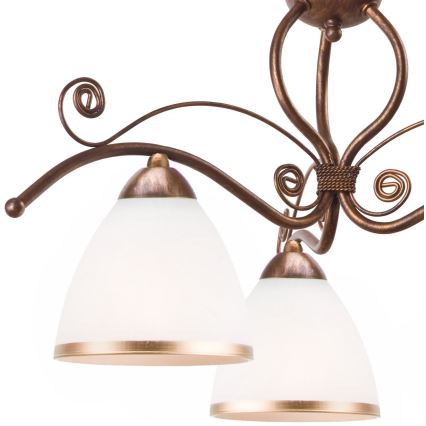 Brilagi - LED Luster na reťazi ANTICO 3xE27/60W/230V bronz patina