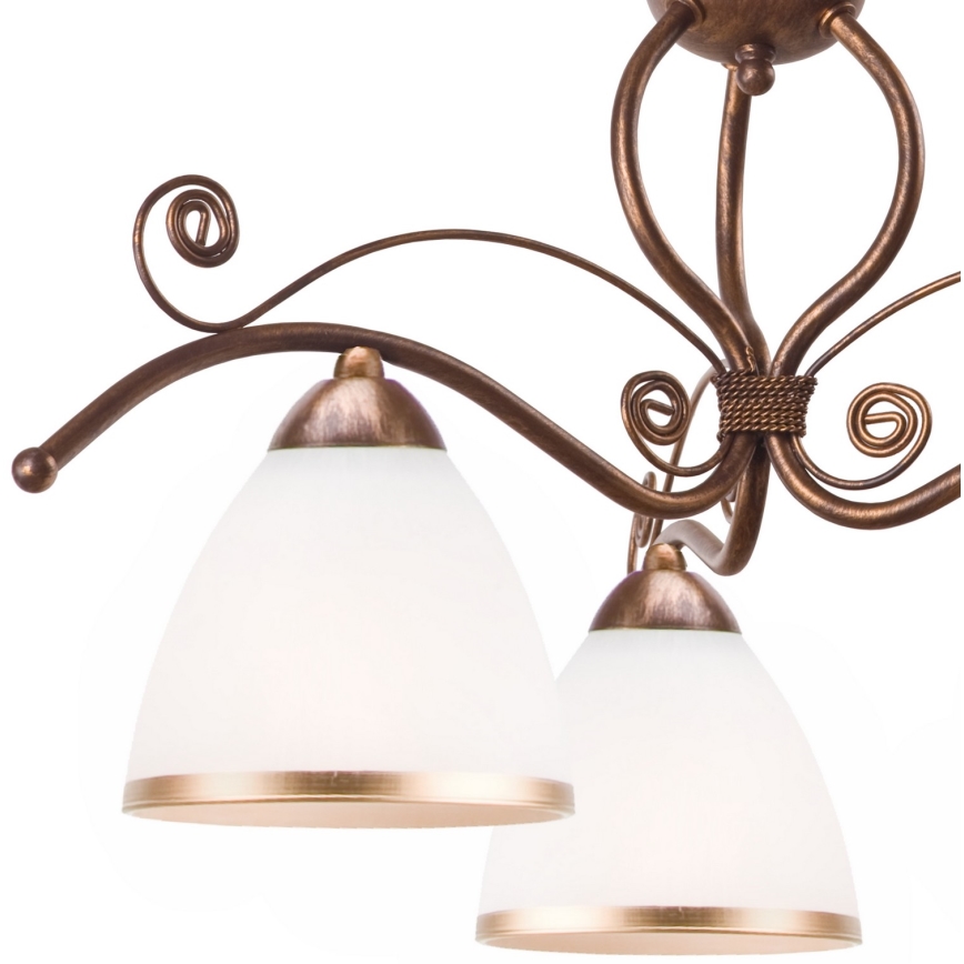 Brilagi - LED Luster na reťazi ANTICO 3xE27/60W/230V bronz patina