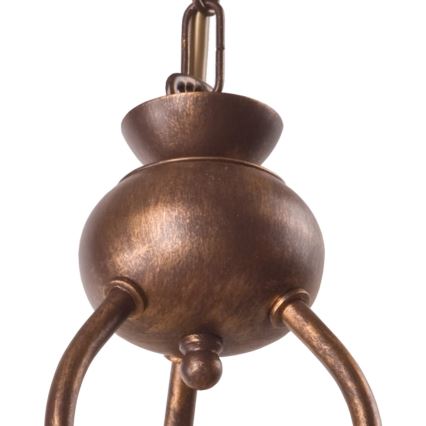 Brilagi - LED Luster na reťazi ANTICO 3xE27/60W/230V bronz patina