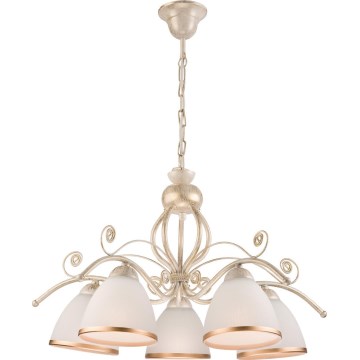 Brilagi - LED luster na reťazi ANTICO 5xE27/60W/230V 3000K biela patina