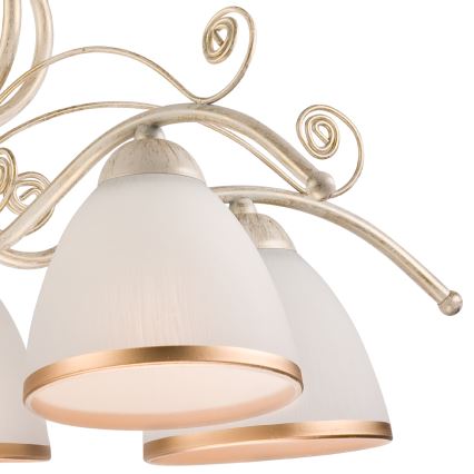 Brilagi - LED luster na reťazi ANTICO 5xE27/60W/230V 3000K biela patina