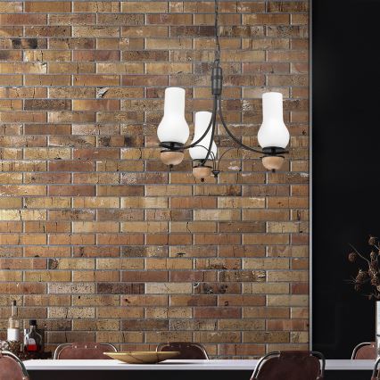 Brilagi - LED Luster na reťazi COTTAGE 3xE14/40W/230V buk/biela