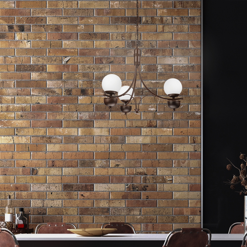 Brilagi - LED Luster na reťazi COTTAGE 3xG9/40W/230V dub/biela