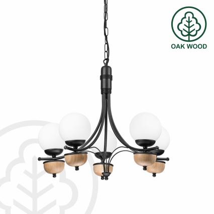 Brilagi - LED Luster na reťazi COTTAGE 5xG9/40W/230V buk/biela