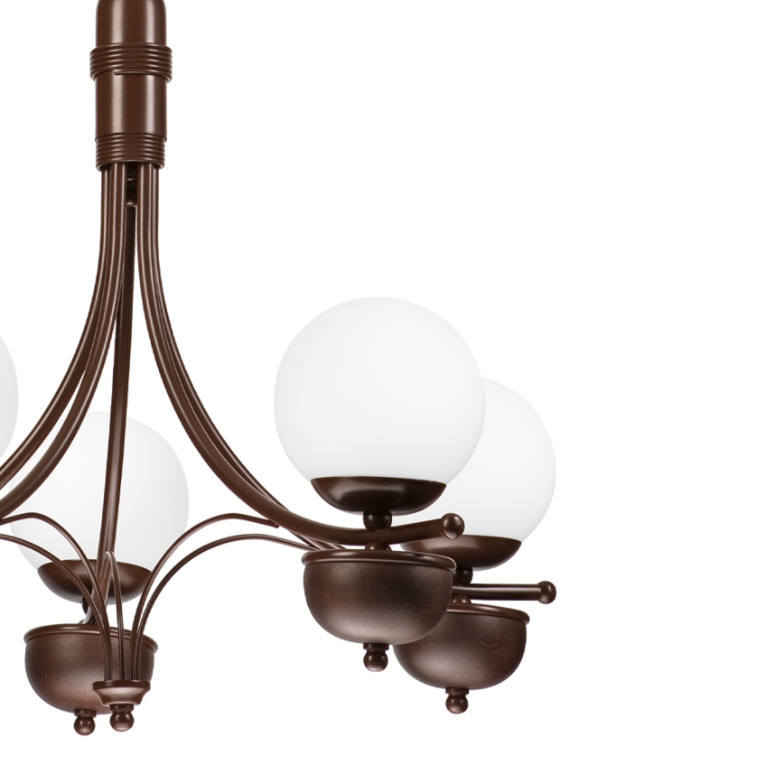 Brilagi - LED Luster na reťazi COTTAGE 5xG9/40W/230V dub/biela