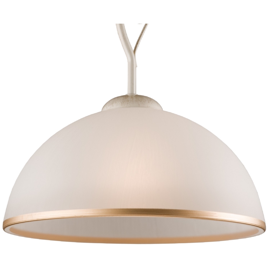Brilagi - LED Luster na tyči ANTICO 1xE27/60W/230V biela patina