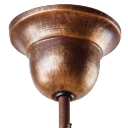 Brilagi - LED Luster na tyči ANTICO 1xE27/60W/230V bronz patina
