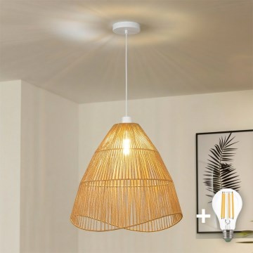 Brilagi - LED luster s lankom CERIA BOHO 1xE27/40W/230V, priemer 70 cm, hnedá