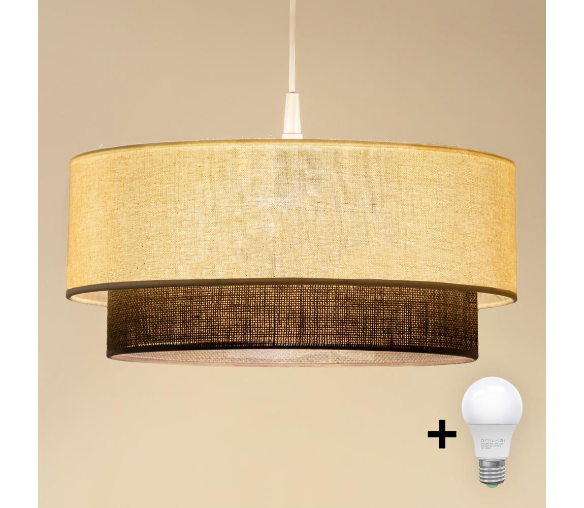 Brilagi - LED luster v štýle BOHO na lanku 1xE27/15W/230V pr. 40 cm krémová/hnedá 8590828027911