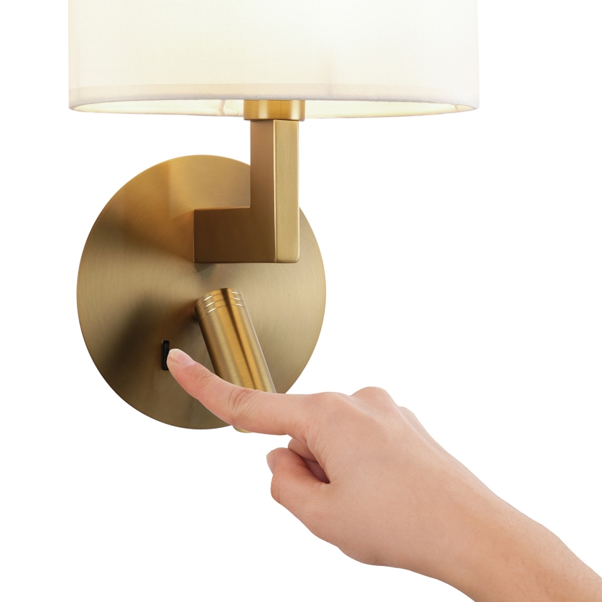 Brilagi - LED Nástenná lampa DAYA 1xE14/40W/230V + LED/3W krémová/zlatá