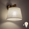 BRILAGI - LED nástenná lampa LATTE SABIA 1xE27/15W/230V borovica/biela