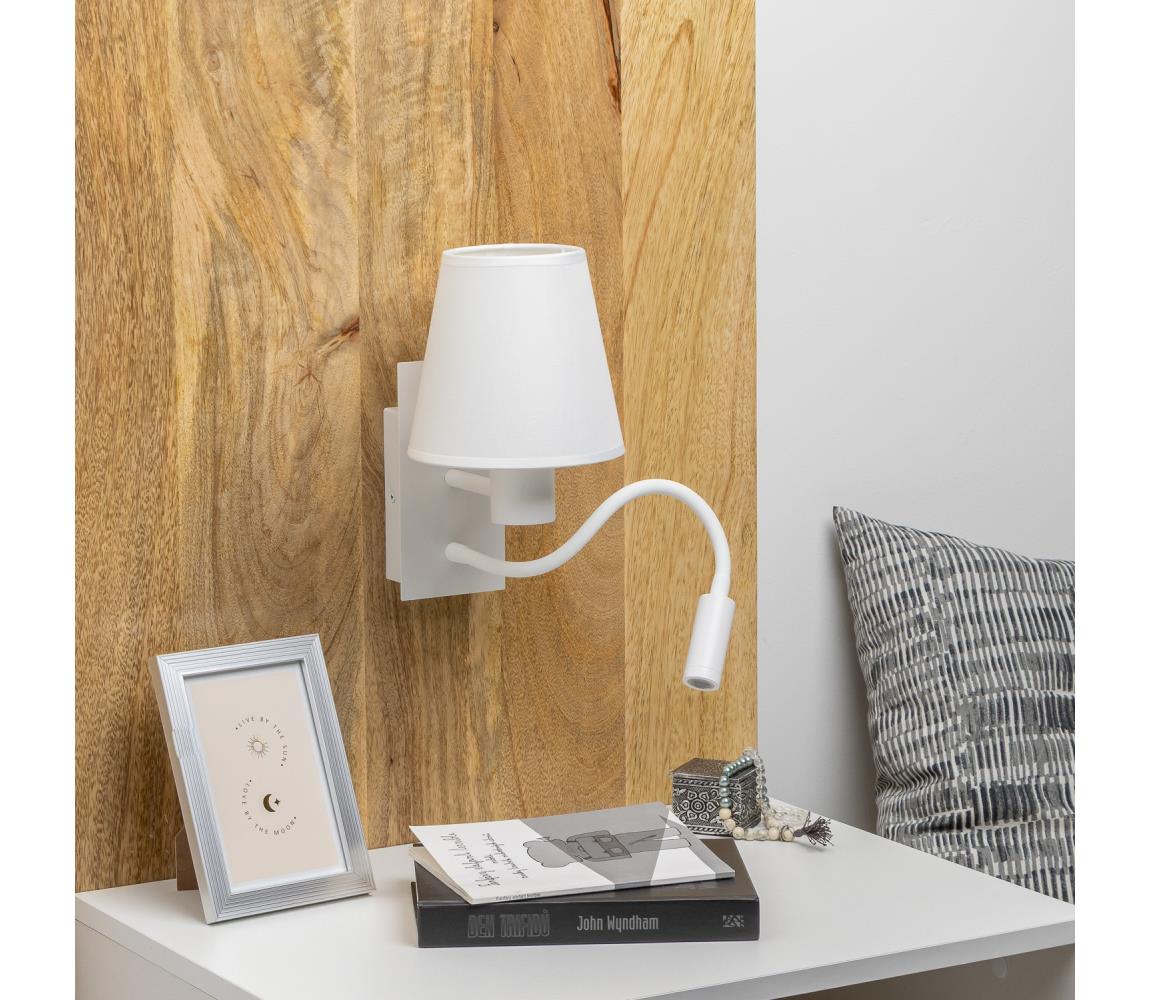 Brilagi - LED Nástenná lampa NUBILA 1xE27/25W/230V + LED/3W biela BG1559+BG1573