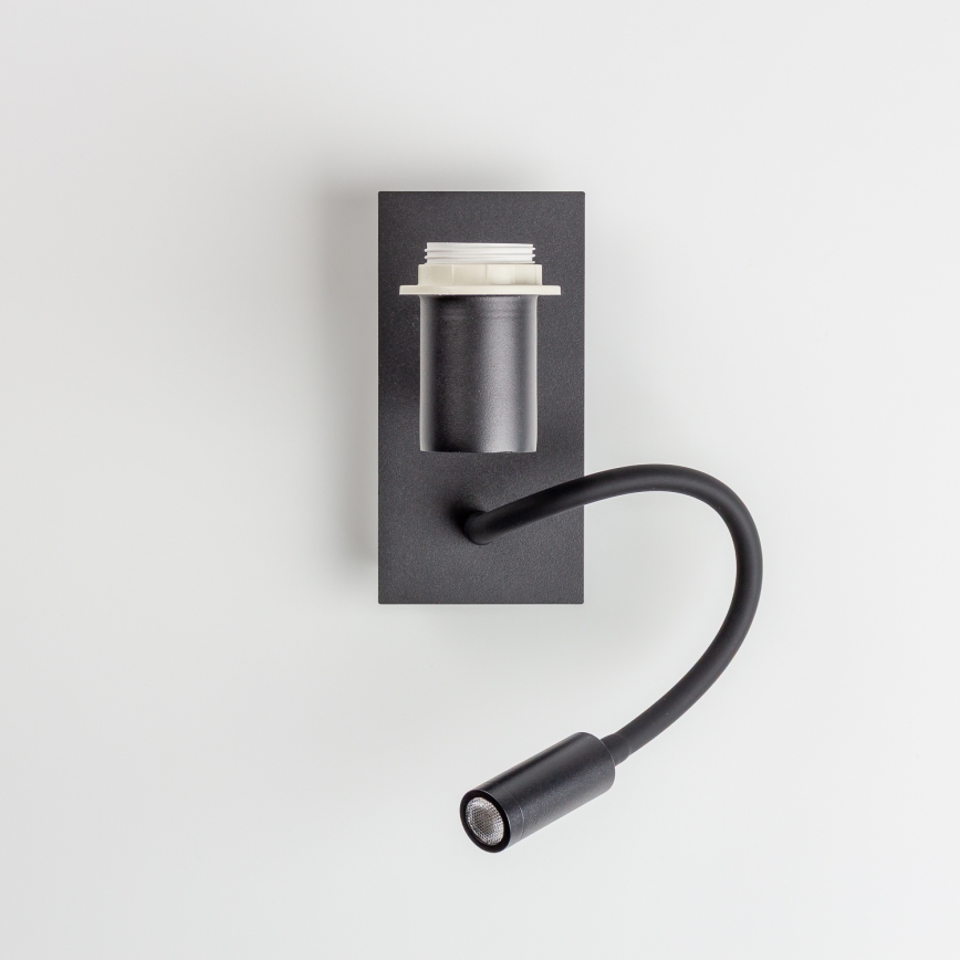 Brilagi - LED Flexibilná nástenná lampa NUBILA 1xE27/25W/230V + LED/3W čierna/tmavomodrá