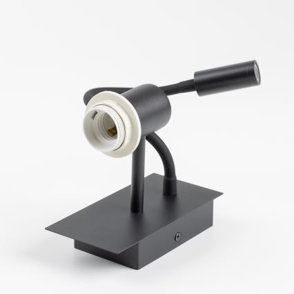 Brilagi - LED Flexibilná nástenná lampa NUBILA 1xE27/25W/230V + LED/3W čierna/tmavomodrá