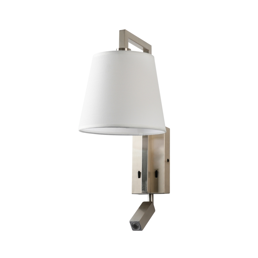 Brilagi - LED Nástenná lampa RAYA 1xE14/40W/230V + LED/3W biela/matný chróm