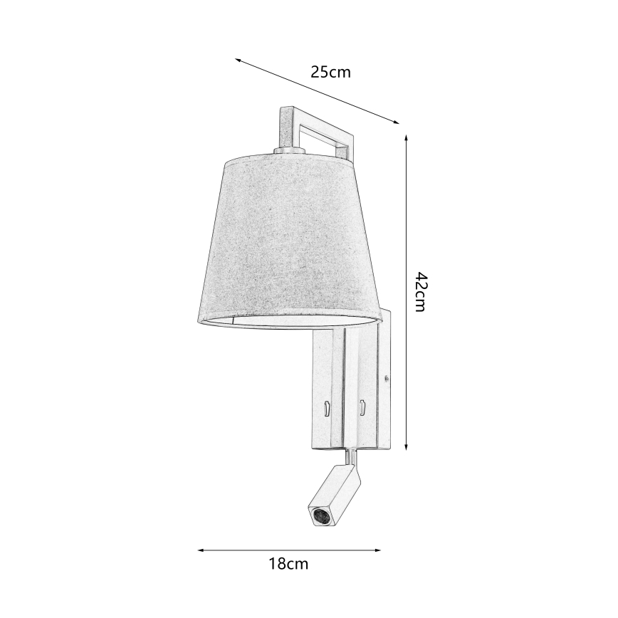 Brilagi - LED Nástenná lampa RAYA 1xE14/40W/230V + LED/3W biela/matný chróm