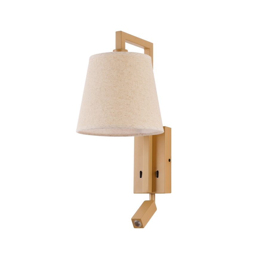 Brilagi - LED Nástenná lampa RAYA 1xE14/40W/230V + LED/3W ľan/béžová