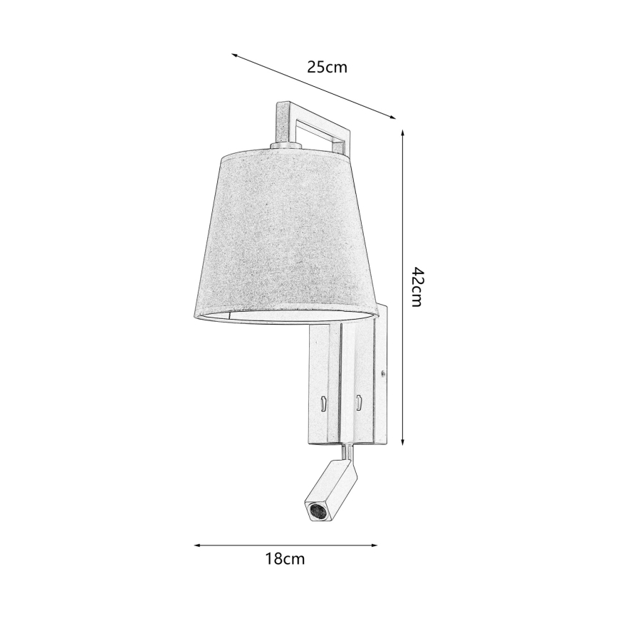 Brilagi - LED Nástenná lampa RAYAS 1xE14/40W/230V + LED/3W čierna