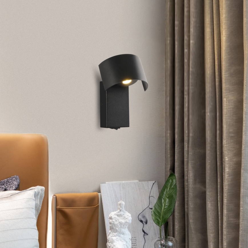 Brilagi - LED Nástenná lampa VASTO LED/3W/230V čierna