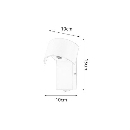 Brilagi - LED Nástenná lampa VASTO LED/3W/230V čierna