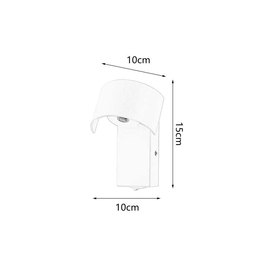 Brilagi - LED Nástenná lampa VASTO LED/3W/230V čierna