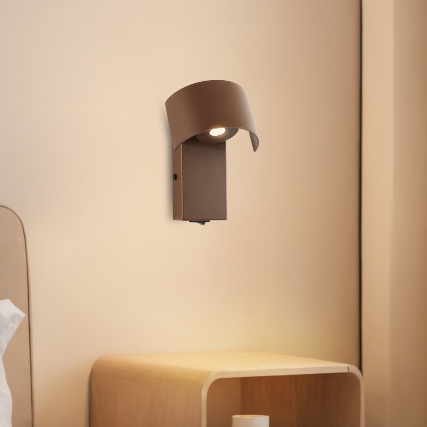 Brilagi - LED Nástenná lampa VASTO LED/3W/230V hnedá