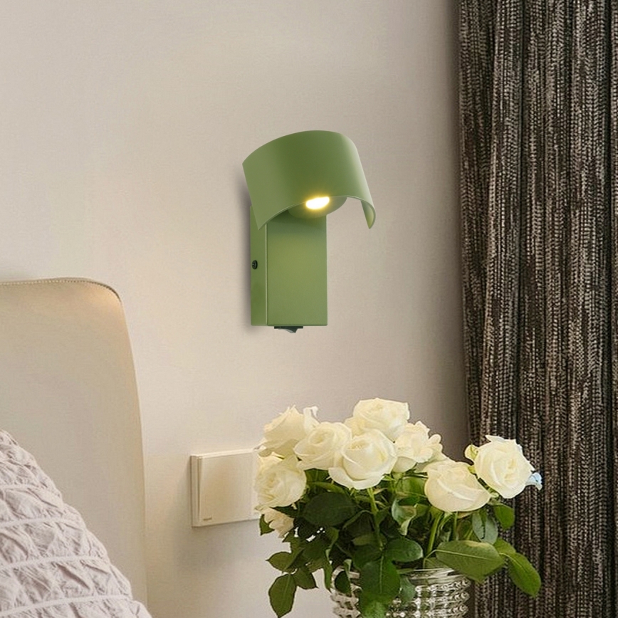 Brilagi - LED Nástenná lampa VASTO LED/3W/230V zelená