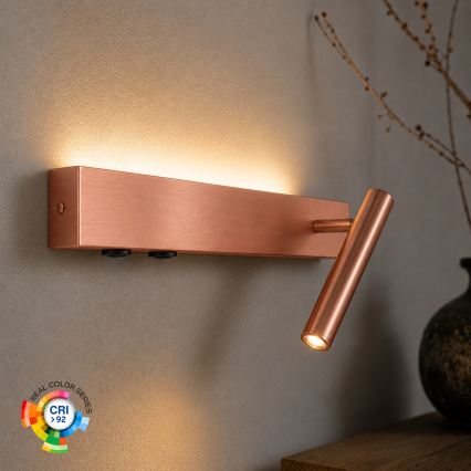 Brilagi - LED nástenné bodové svietidlo ARLIX LED/3W/230V + LED/7W bronzové CRI 90