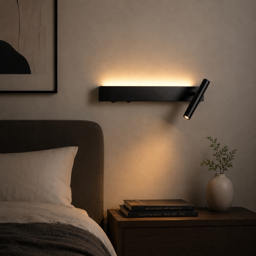 Brilagi - LED nástenné bodové svietidlo ARLIX LED/3W/230V + LED/7W čierne CRI 90