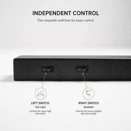 Brilagi - LED nástenné bodové svietidlo ARLIX LED/3W/230V + LED/7W čierne CRI 90