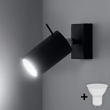 Brilagi -  LED Nástenné bodové svietidlo ASMUS 1xGU10/7W/230V čierna