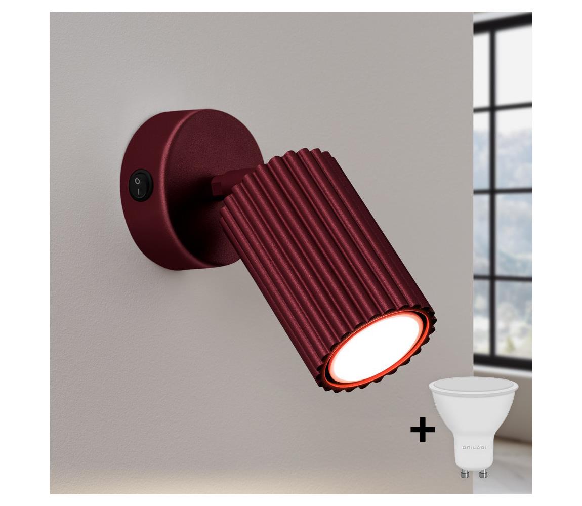 Brilagi - LED nástenné bodové svietidlo CRESTO 1xGU10/10W/230V bordová BR.1920