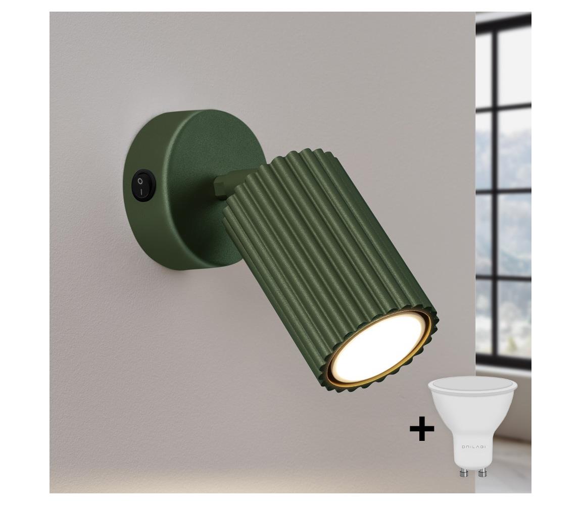 Brilagi - LED nástenné bodové svietidlo CRESTO 1xGU10/10W/230V zelené BR.1617