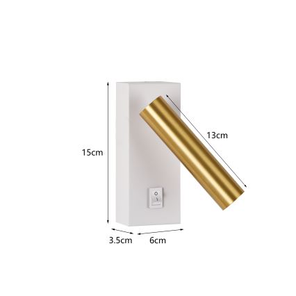 Brilagi - LED Nástenné bodové svietidlo MAYA LED/3W/230V 4000K biela/zlatá