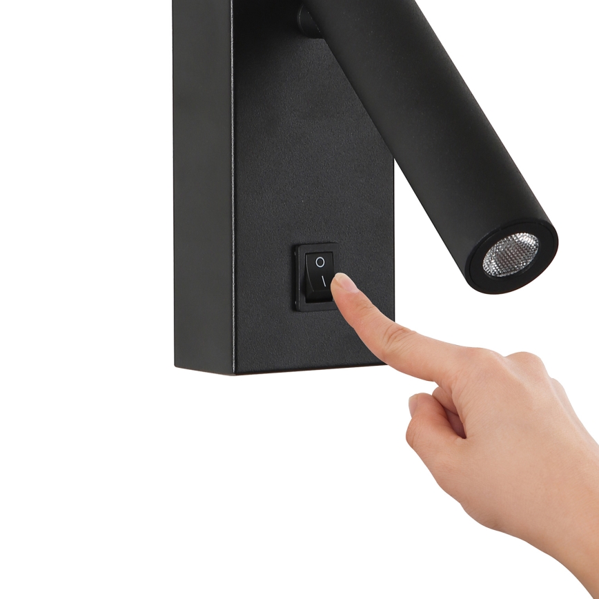 Brilagi - LED Nástenné bodové svietidlo MAYA LED/3W/230V 4000K čierna