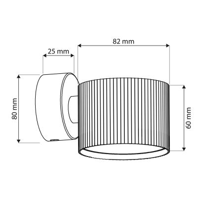 Brilagi - LED Nástenné bodové svietidlo STRIPY 1xGX53/15W/230V čierne