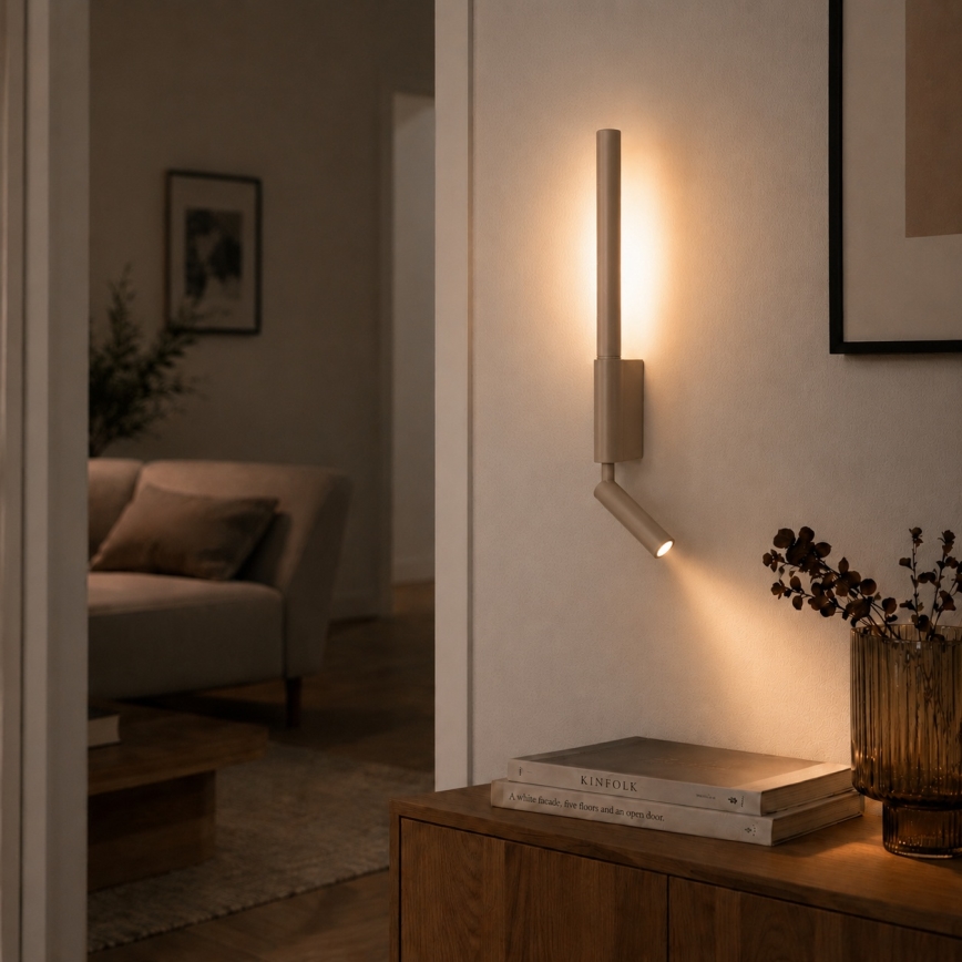 Brilagi - LED Nástenné bodové svietidlo VIXON LED/3W/230V + LED/5W béžová CRI 90