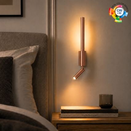 Brilagi - LED nástenné bodové svietidlo VIXON LED/3W/230V + LED/5W bronzové CRI 90