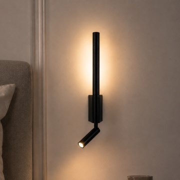 Brilagi - LED nástenné bodové svietidlo VIXON LED/3W/230V + LED/5W čierna CRI 90