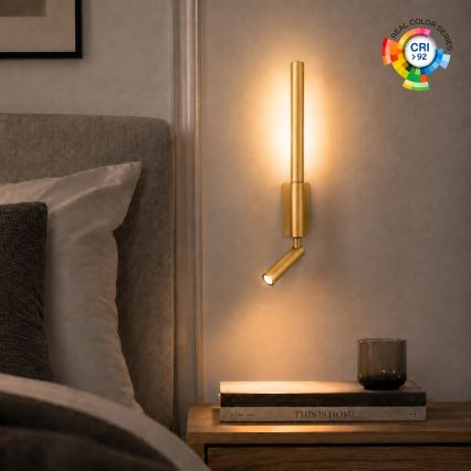Brilagi - LED nástenné bodové svietidlo VIXON LED/3W/230V + LED/5W zlaté CRI 90