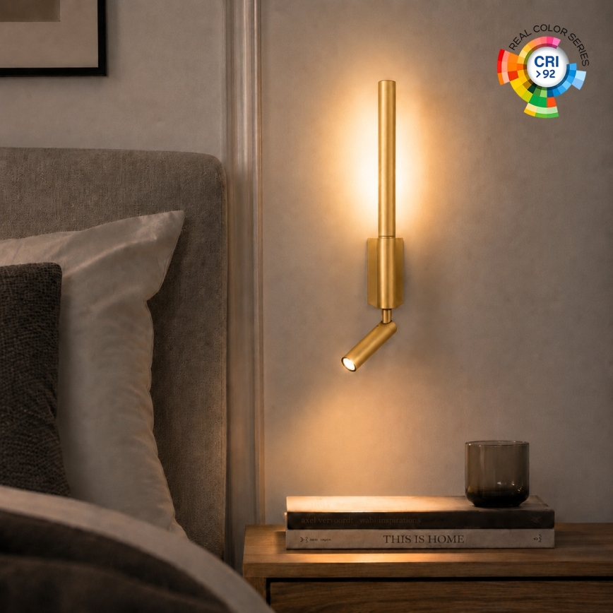 Brilagi - LED nástenné bodové svietidlo VIXON LED/3W/230V + LED/5W zlaté CRI 90