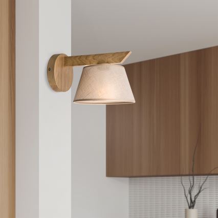 Brilagi - LED  Nástenné svietidlo ANTHONY 1xE14/40W/230V dub/béžová