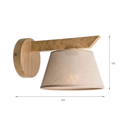 Brilagi - LED  Nástenné svietidlo ANTHONY 1xE14/40W/230V dub/béžová