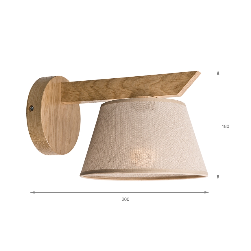 Brilagi - LED  Nástenné svietidlo ANTHONY 1xE14/40W/230V dub/béžová