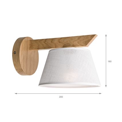 Brilagi - LED  Nástenné svietidlo ANTHONY 1xE14/40W/230V dub/biela