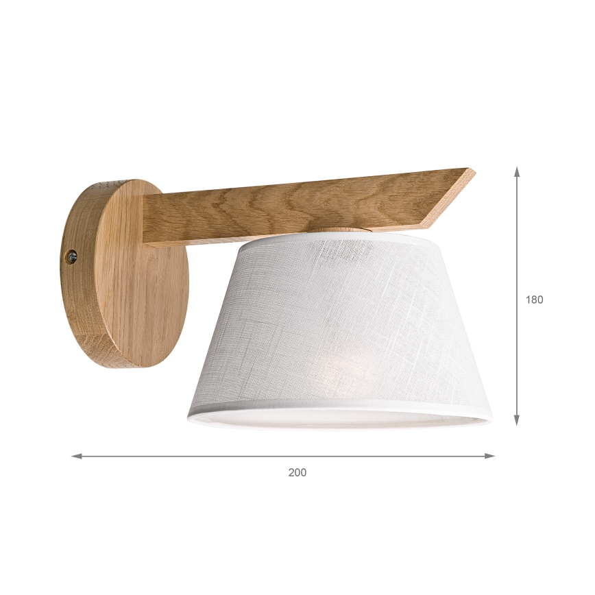 Brilagi - LED  Nástenné svietidlo ANTHONY 1xE14/40W/230V dub/biela