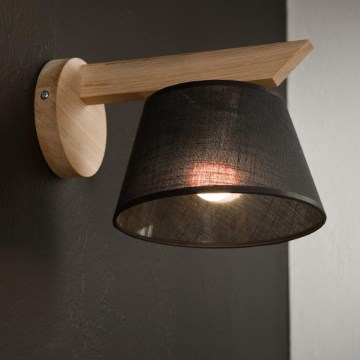 Brilagi - LED  Nástenné svietidlo ANTHONY 1xE14/40W/230V dub/čierna
