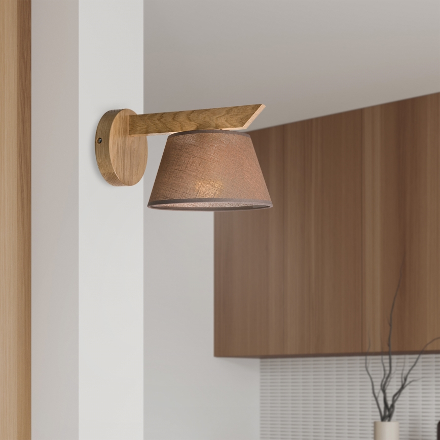 Brilagi - LED  Nástenné svietidlo ANTHONY 1xE14/40W/230V dub/hnedá