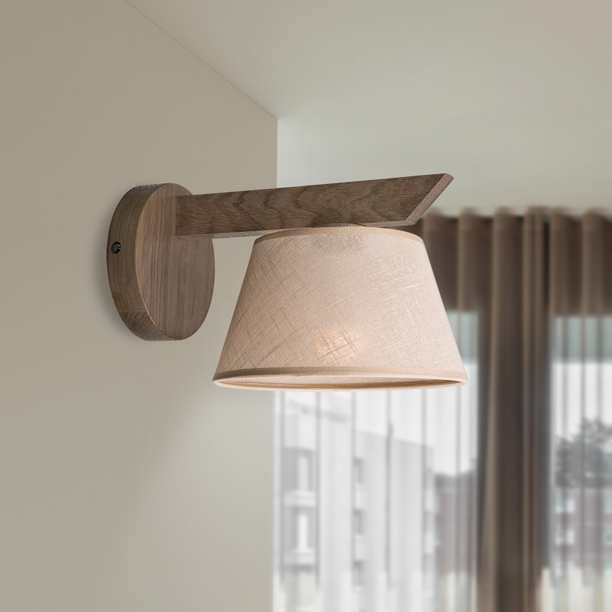 Brilagi - LED Nástenné svietidlo ANTHONY 1xE14/40W/230V dub orech/béžová
