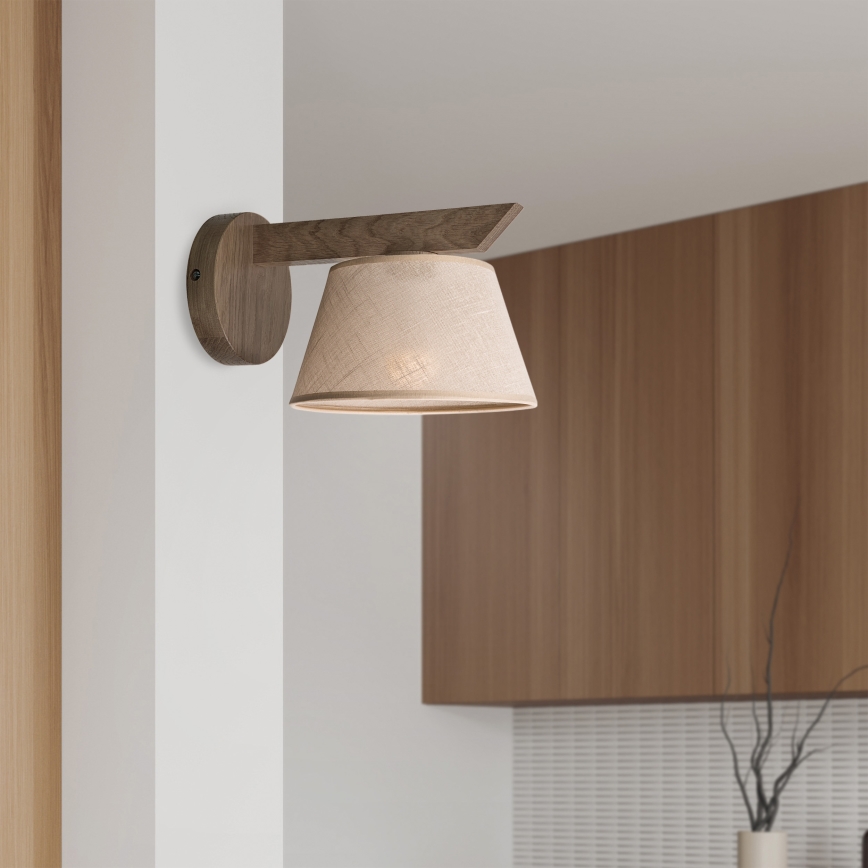 Brilagi - LED Nástenné svietidlo ANTHONY 1xE14/40W/230V dub orech/béžová